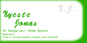 nyeste jonas business card